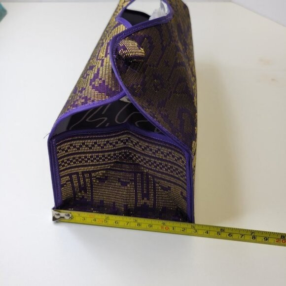Unique Home decor Accents Purple and Gold Songket Tissue Box Holder - Picture 8 of 10